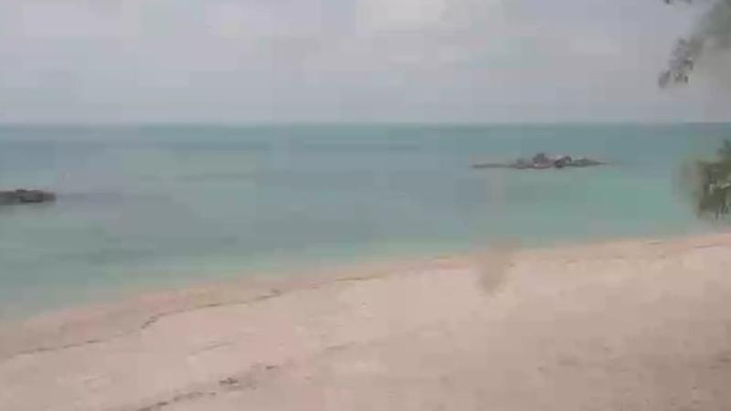 the beach and ocean as seen from Fort Zachary Taylor Historic State Park in Key West.