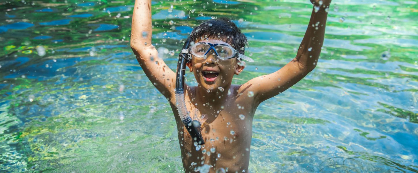 Boy enjoying Wekiwa Springs State Park